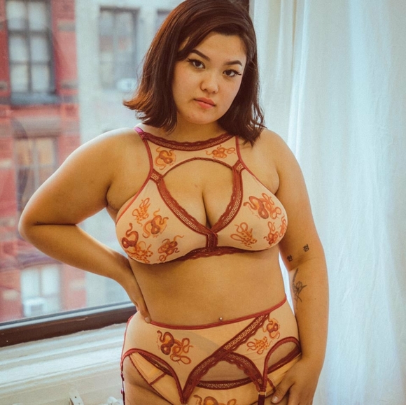 Uye Surana Copperhead Snake High Neck Bralette, L/XL - Picture 2 of 10